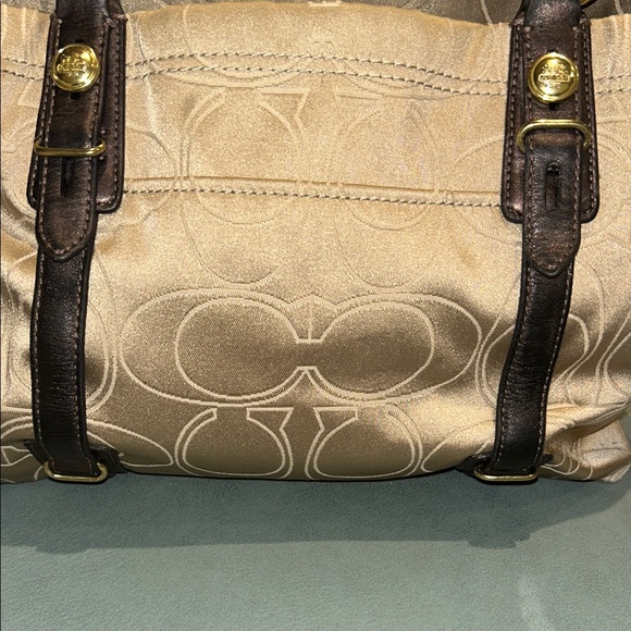 Coach Mia Signature Outline C Carryall Satchel EUC